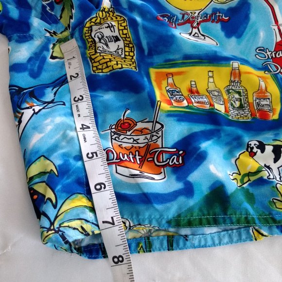 BIG DOGS Swim Trunks Men's M Multicolor Happy Hour Dog Mesh Drawstring Pockets - Picture 12 of 15